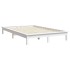 Estructura de cama de madera maciza blanca 180x200