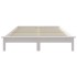 Estructura de cama de madera maciza blanca 180x200