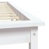 Estructura de cama de madera maciza blanca 180x200