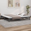 Sofá cama extraíble madera maciza de pino gris 2x(80x200) cm