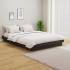 Estructura de cama madera maciza gris doble 135x190