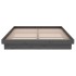 Estructura de cama madera maciza gris doble 135x190