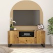 Mueble de TV madera mango y madera contrachapada 105x33,5x46 cm