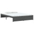 Estructura de cama de madera maciza gris 140x190