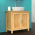 EISL Mueble de lavabo de bambú 67x28x60