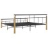 Estructura de cama metal y madera maciza de roble 200x200