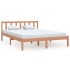 Estructura cama madera maciza marrón miel King Size 150x200