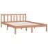 Estructura cama madera maciza marrón miel King Size 150x200