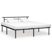 Estructura de cama de metal negro 200x200 cm